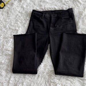 MOTHER The Hustler Ankle Fray Faded Black